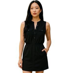 MADEWELL Broadway & Broome 100% Silk Dress Black Sleeveless Size2